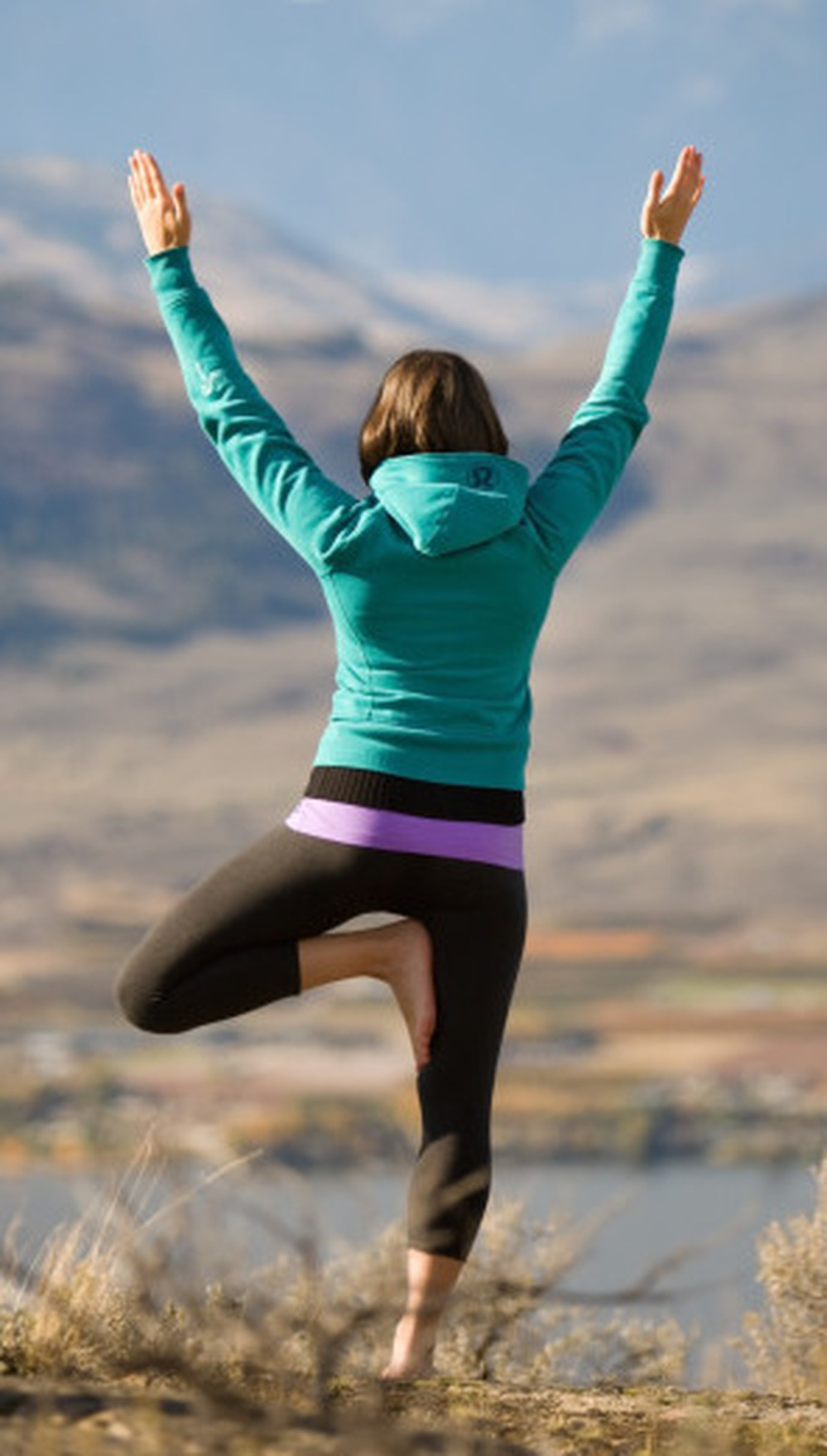 A woman in a yoga pose