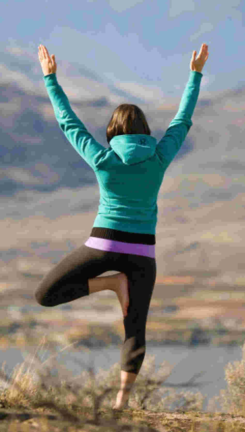 A woman in a yoga pose
