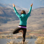 A woman in a yoga pose