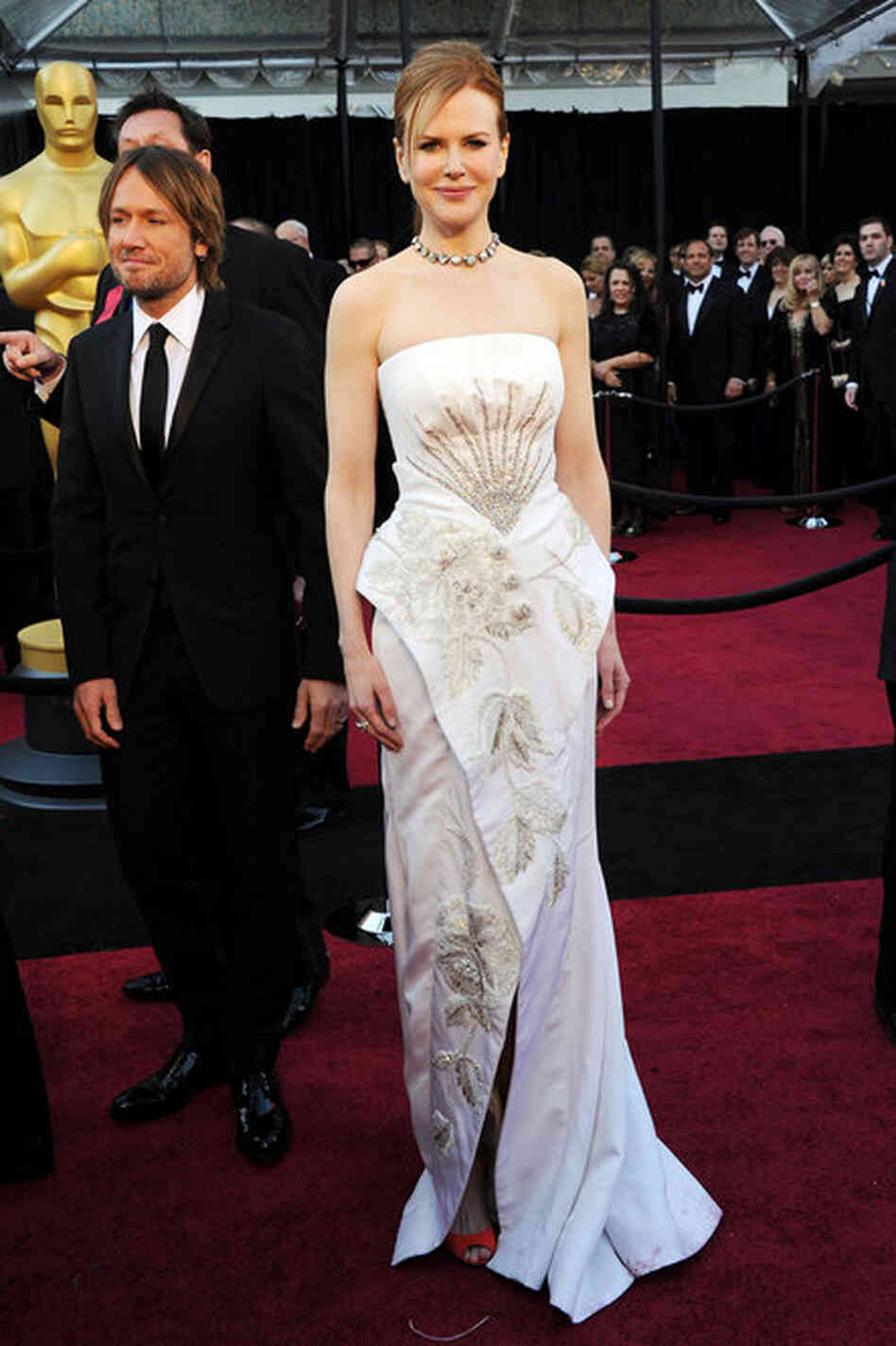 Nicole Kidman, nominated for Best Actress for her role in Rabbit Hole, arrives with her husband, singer Keith Urban. 