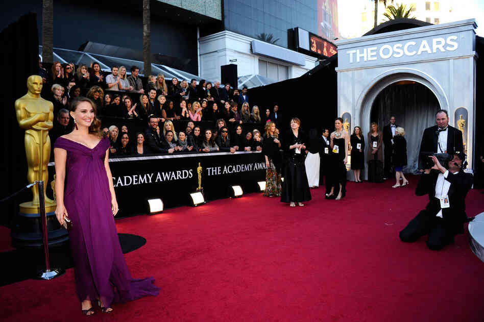 Natalie Portman, nominated for Best Actress for her role in Black Swan, arrives at the 83rd Annual Academy Awards on Sunday.  