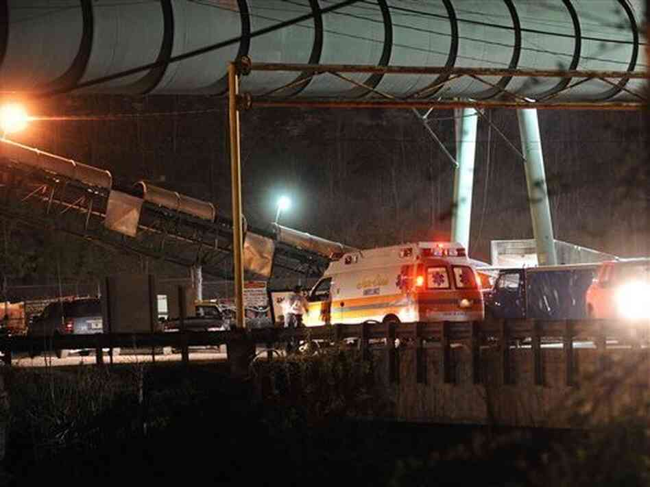 An ambulance arrives on the scene on April 10, 2010, after an explosion at Upper Big Branch mine in West Virginia. Twenty-nine workers died in the blast. An ambulance arrives on the scene on April 10, 2010, after an explosion at Upper Big Branch mine in West Virginia. Twenty-nine workers died in the blast.