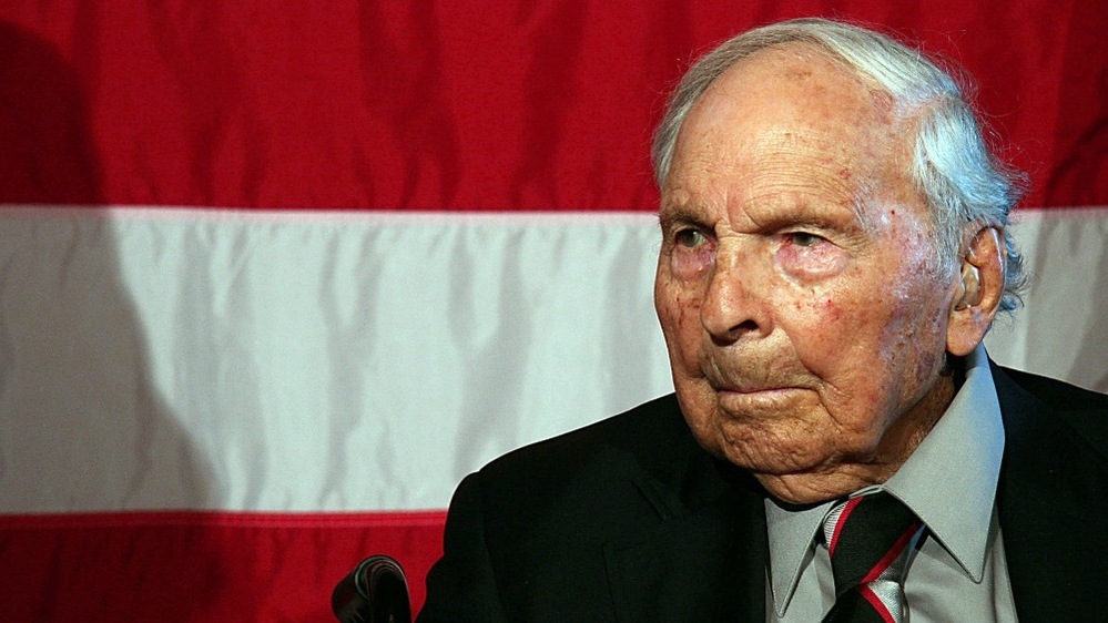 Frank Buckles during a 2008 ceremony honoring him on Capitol Hill in Washington, D.C.
