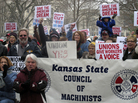 Hundreds of Kansans participate in a pro-union rally in Topeka, Saturday, Feb. 26, 2011. Hundreds of Kansans participate in a pro-union rally in Topeka, Saturday, Feb. 26, 2011.
