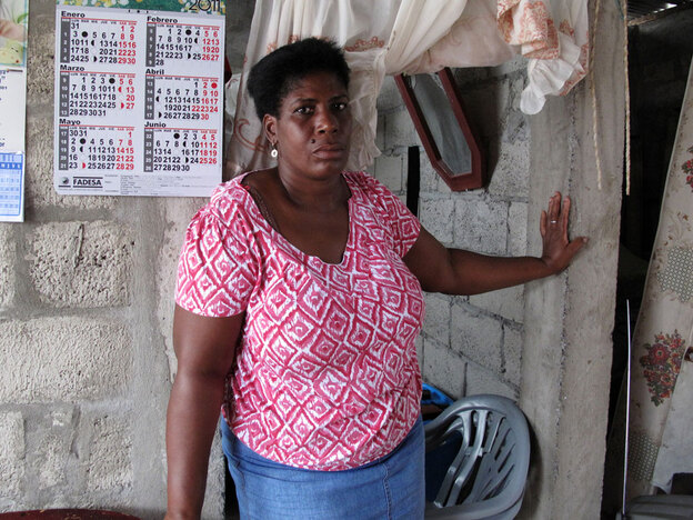 Ayobi  lives in a cinder block house on the outskirts of Guayaquil. She  says it's not an easy place to raise a  child.