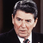 President Ronald Reagan gestures during a news conference at the White House in January 1986, when he said there was "irrefutable evidence" that Libyan leader Moammar Gadhafi was involved in airport attacks in Rome and Vienna in December 1985.