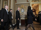 Vice President Biden followed by Budget Director Jack Lew and White House Chief of Staff William Daley, arrives on Capitol Hill for budget talks. Vice President Biden followed by Budget Director Jack Lew and White House Chief of Staff William Daley, arrives on Capitol Hill for budget talks.