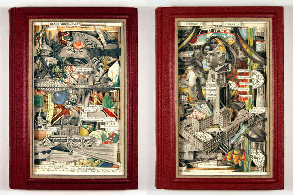 Two volumes from a set of encyclopedias: Benefit to Civil Service and Leisler to Mount Vernon.