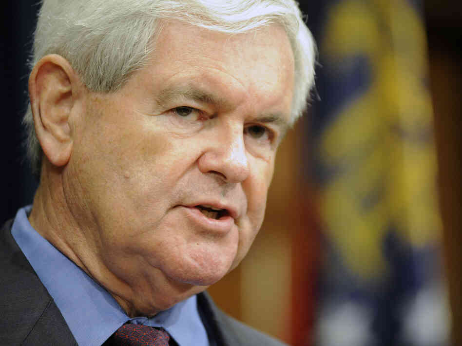 Former House Speaker Newt Gingrich, speaking at a news conference Thursday in Atlanta, says he is launching a website to explore a run for president.