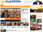 A screenshot shows the Al Jazeera English website. The network has been providing around the clock coverage of unrest in the Middle East. A screenshot shows the Al Jazeera English website. The network has been providing around the clock coverage of unrest in the Middle East.