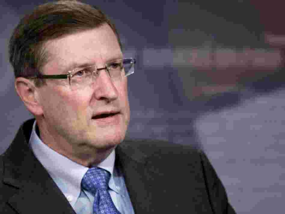 Sen. Kent Conrad (D-ND) speaks during a press conference on Capitol Hill on Jan. 26, 2011.