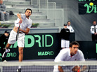 Heads Up: Ivo Karlovic (left) serving Sunday during another Davis Cup match. Heads Up: Ivo Karlovic (left) serving Sunday during another Davis Cup match.