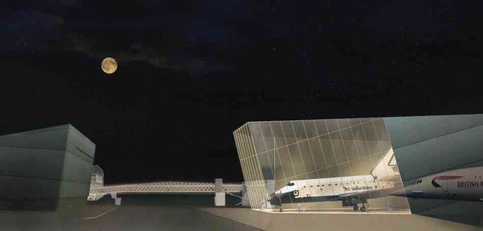 Seattle's Museum of Flight has already begun construction on its new Space Gallery, seen here in an architect's rendering, to put a shuttle on permanent display. NASA hasn't yet said where the shuttles will go once they're retired. Seattle's Museum of Flight has already begun construction on its new Space Gallery, seen here in an architect's rendering, to put a shuttle on permanent display. NASA hasn't yet said where the shuttles will go once they're retired.