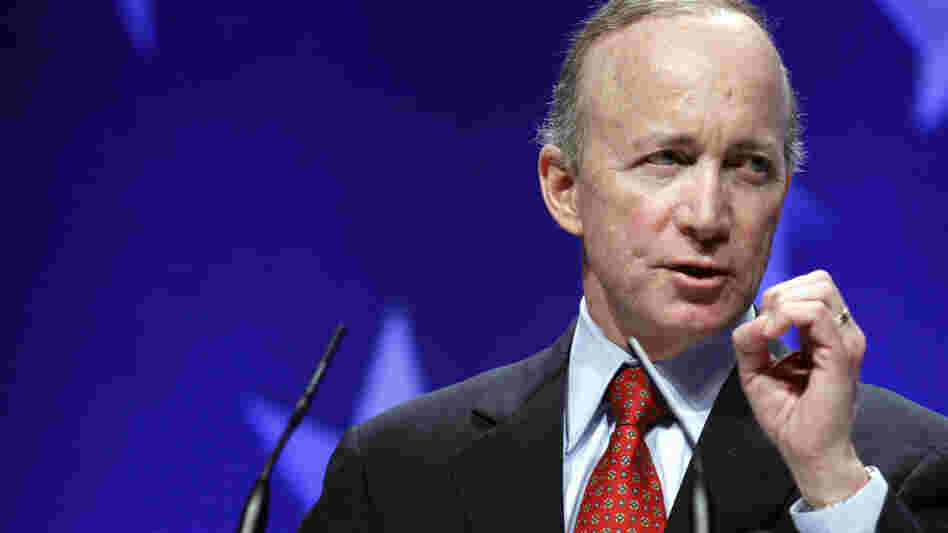 Indiana Gov Mitch Daniels speaks last month at the Conservative Political Action Conference in Washington. The speech has been called the most intellectually compelling conservative call to arms in years.