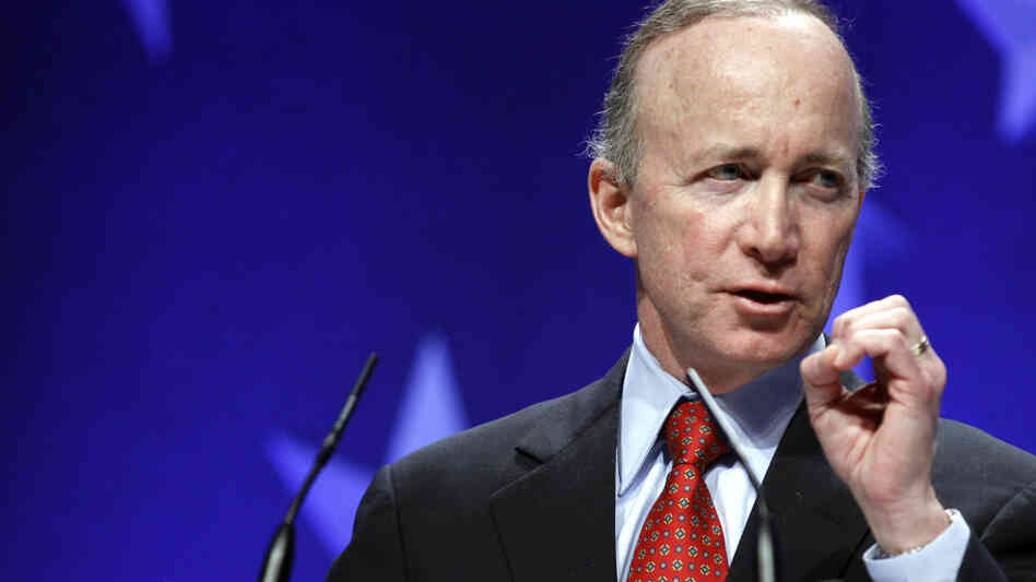 Indiana Gov Mitch Daniels speaks last month at the Conservative Political Action Conference in Washington. The speech has been called the most intellectually compelling conservative call to arms in years.
