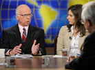 Washington Post columnist David Broder (L) on "Meet the Press". Washington Post columnist David Broder (L) on "Meet the Press".