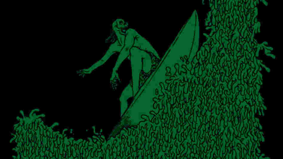 Ridin' the green wave in the digital liner notes to Wadge's Grindcore Lu'au.