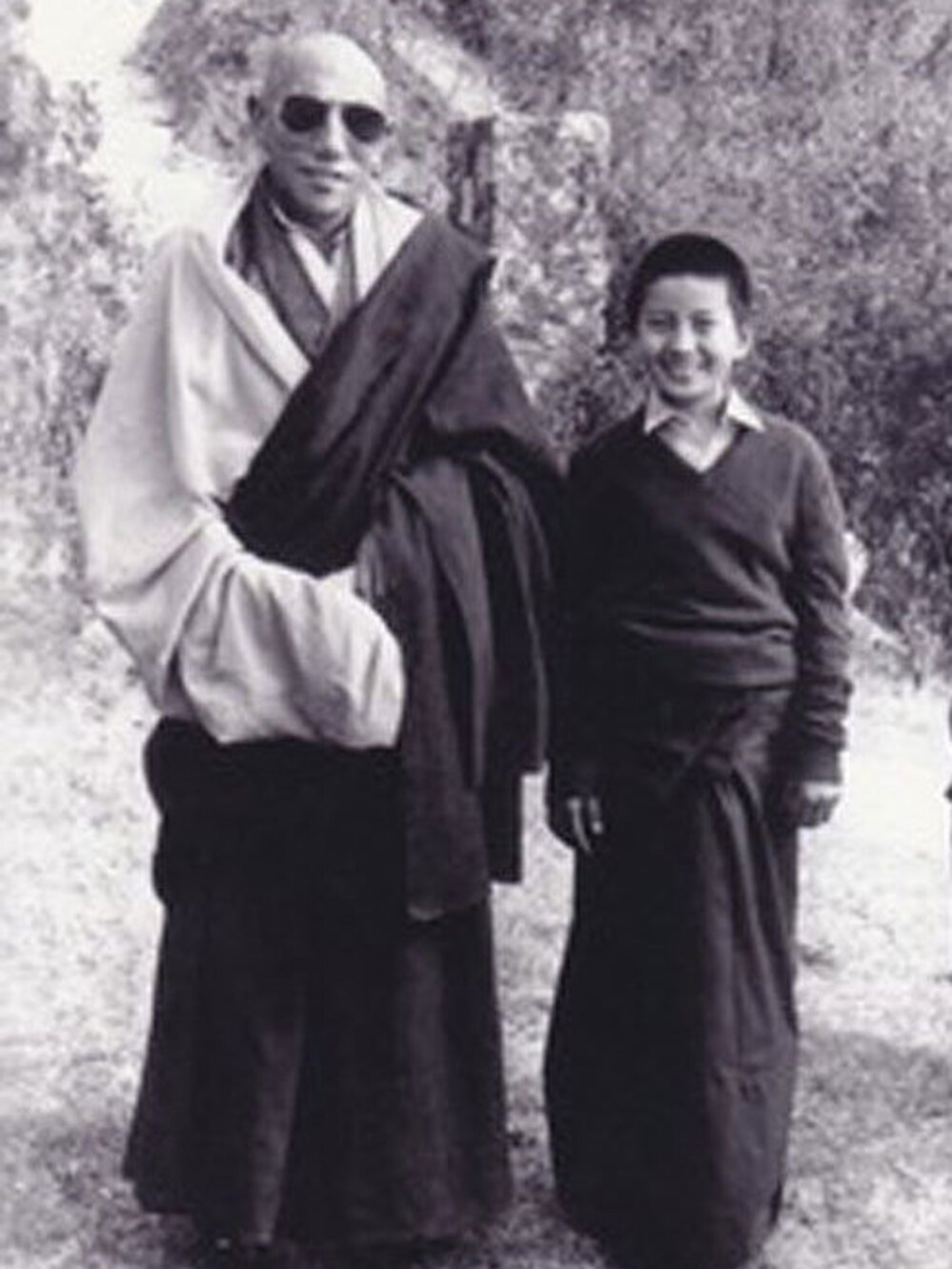 A young Ani Choying Drolma photographed near the Nagi Gompa monestary in the  foothills of Kathmandu.
