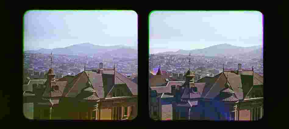 The Ives collection contains 250 Kromograms in addition to other materials. According to the Smithsonian, these may be the first color photographs of San Francisco, and are certainly among the first true color stereo photographs.