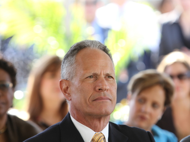 Miami-Dade Mayor Carlos Alvarez at a ground breaking ceremony, Feb. 8, 2011.