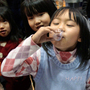 Children in Kawamata, Japan, take potassium iodide on Monday to protect against thyroid cancer after being evacuated from the vicinity of the Fukushima Daiichi Nuclear Power Plant. Children in Kawamata, Japan, take potassium iodide on Monday to protect against thyroid cancer after being evacuated from the vicinity of the Fukushima Daiichi Nuclear Power Plant.