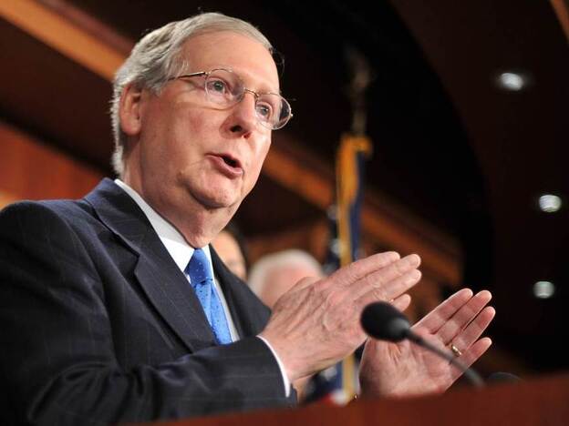 Senate Minority Leader Mitch McConnell (R-KY), shown in this undated photo, says Republicans are ready and willing to take the lead on overhauling Social Security. "Something must be done," he says. "Where is the president? Suddenly, at the moment when we can actually do something about this, he's silent."