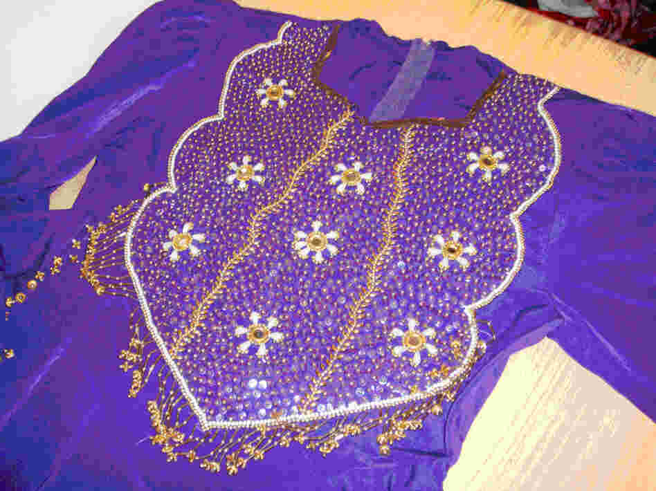 An elaborate Afghan dress made by Kamila and her team of dressmakers. Courtesy Gayle Tzemach Lemmon.