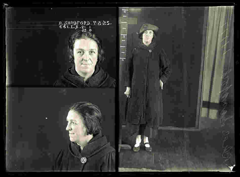 Many women, like Alice Sandford, capitalized on laws restricting the sale of alcohol after 6 pm by setting up "sly-grog shops:" premises in which alcohol was sold illegally at exorbitant prices. The details of Sandford's conviction have been lost. Charged with: selling liquor without a license.