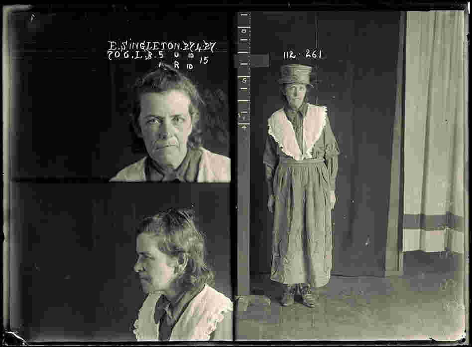 Elizabeth Singleton had multiple convictions for soliciting and was described in police records as a "common prostitute." Charged with: soliciting, common prostitute and vagrancy.