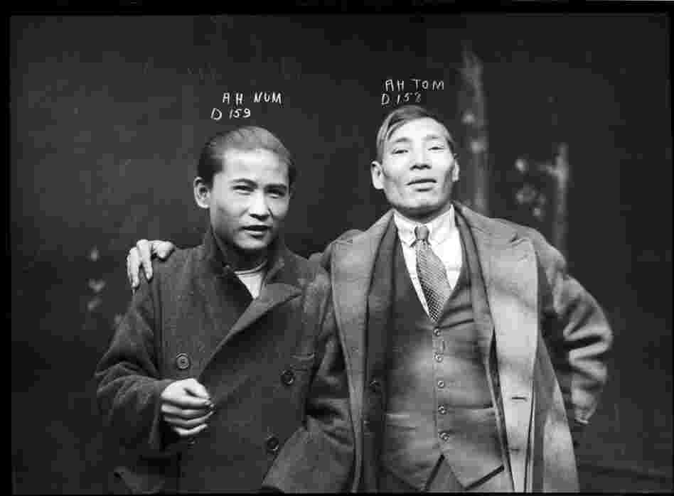 "Ah Num" and "Ah Tom," which may be approximate renderings of these men's names, do not turn up in the records of the time, and the expectation that they were to be released may account for their obviously elevated mood.