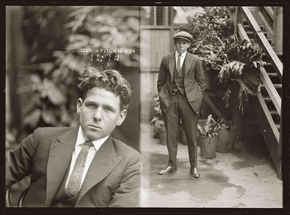 When this photograph was taken in 1924, Alfred Fitch was a car thief. He appears later in the 1933 New South Wales Criminal, described as "an unscrupulous criminal, who will lend his hand to any unlawful undertaking, irrespective of its nature, and invariably assaults, or endeavours to assault, police effecting his arrest."