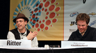 This shot captures me (left) speaking with singer-songwriter and now novelist Josh Ritter (right) about his upcoming book Bright's Passage in part of Interactive SXSW. This shot captures me (left) speaking with singer-songwriter and now novelist Josh Ritter (right) about his upcoming book Bright's Passage in part of Interactive SXSW.