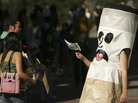 A person dressed as a cigarette encourages students at the University of California, Berkeley to quit smoking back in 2005. A person dressed as a cigarette encourages students at the University of California, Berkeley to quit smoking back in 2005.