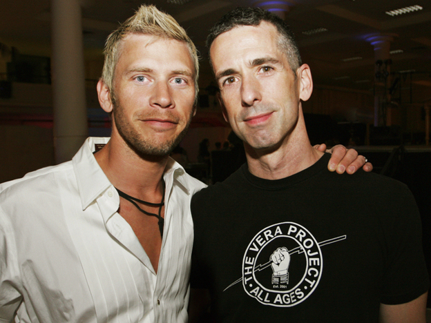 Terry Miller (left) and Dan Savage. Savage writes the weekly syndicated sex advice column "Savage Love."