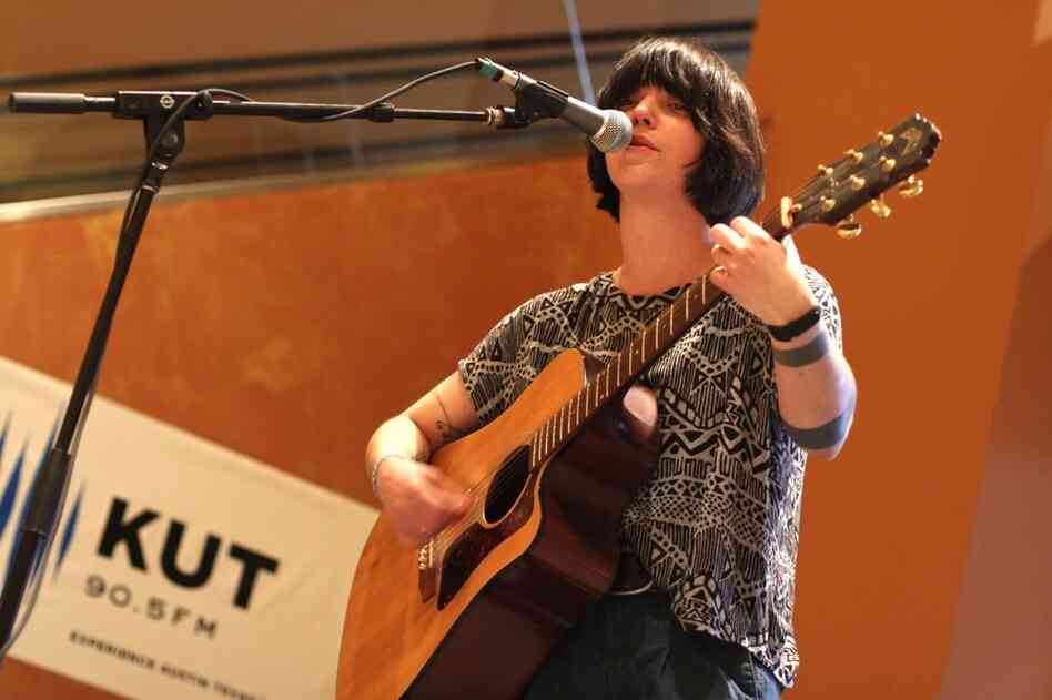 You can't see it here, but the audience likely wept with joy while Sharon Van Etten played her vulnerable songs for KUT. 