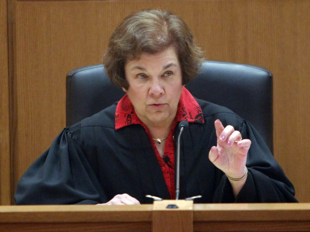 Judge Maryann Sumi at a hearing on Wisconsin's new collective bargaining law, Friday, March 18, 2011.