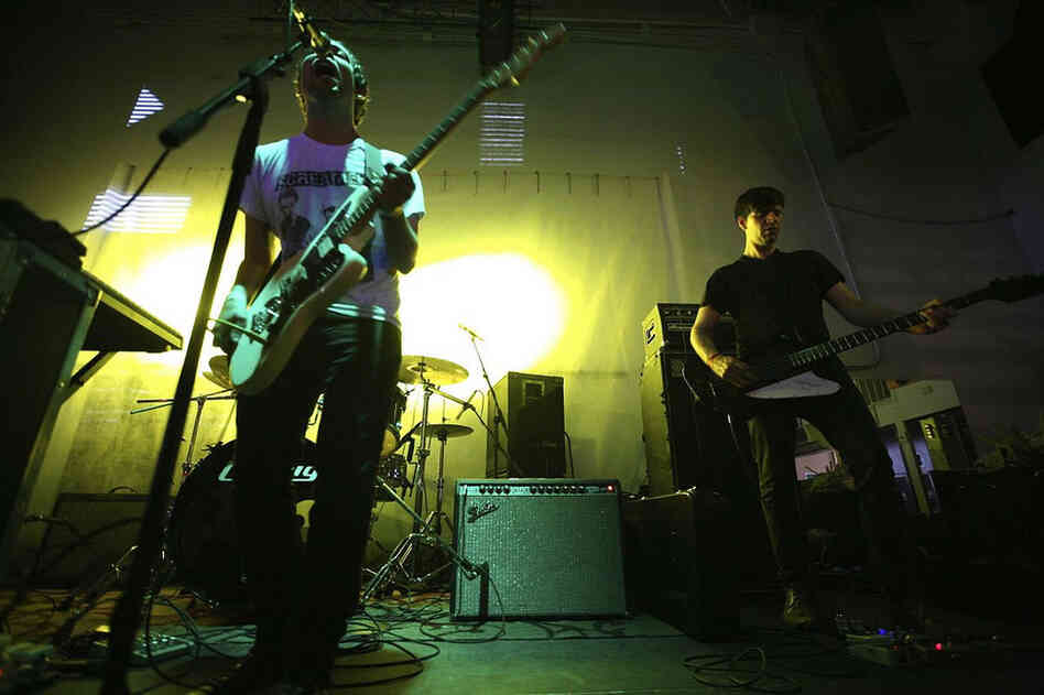 California's The Soft Moon offered a powerful wall of sound, made up of noisy guitars and harsh vocals. 