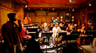 The Captain Black Big Band, led by Orrin Evans (left). The Captain Black Big Band, led by Orrin Evans (left).