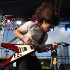 Middle Brother's Matt Vasquez shreds at Auditorium Shores in Austin, Texas.