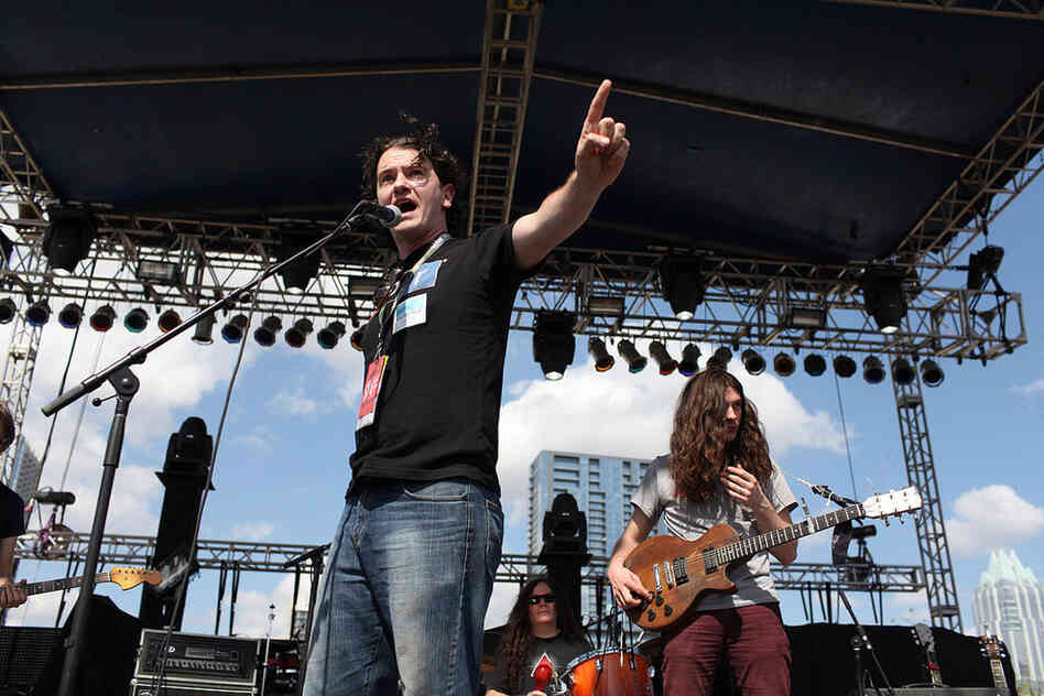 NPR Music's Stephen Thompson introduced Kurt Vile on Saturday at Auditorium Shores. 