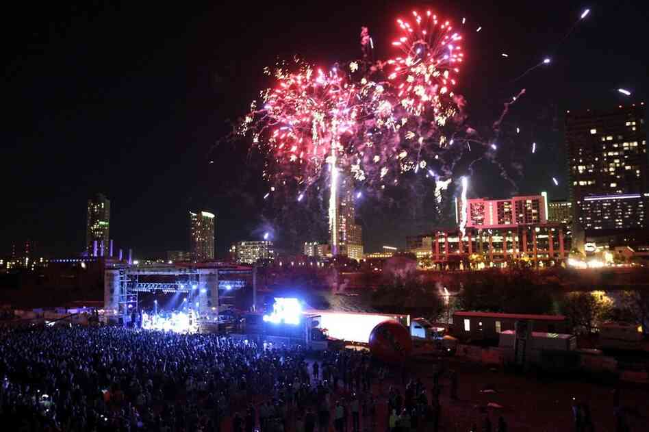 SXSW 2011 ends in fireworks above Auditorium Shores. 