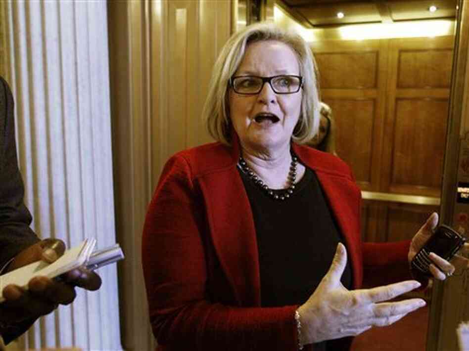Sen. Claire McCaskill talks with reporters, Dec. 17, 2010. Sen. Claire McCaskill talks with reporters, Dec. 17, 2010.