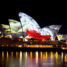 Projections on the giant sails of the Sydney Opera House, which served as the venue for the YouTube Symphony Orchestra concert. Projections on the giant sails of the Sydney Opera House, which served as the venue for the YouTube Symphony Orchestra concert.