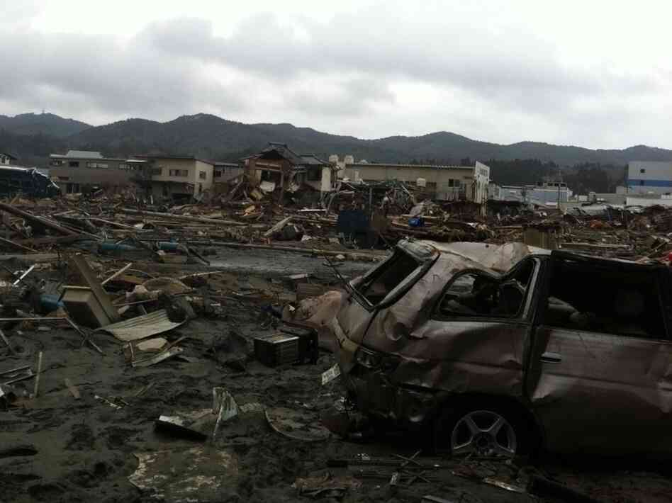In the once busy port of Kesennuma, almost nothing remains whole.