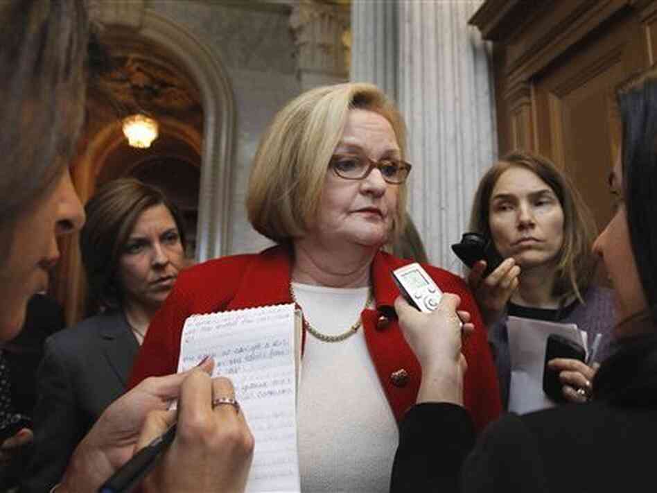 Sen. Claire McCaskill talks with reporters, Tuesday, Feb. 15, 2011. Sen. Claire McCaskill talks with reporters, Tuesday, Feb. 15, 2011.