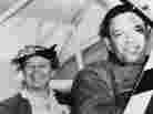 Eleanor Roosevelt and pilot C. Alfred "Chief" Anderson,  primary flight  instructor at the Tuskegee Institute, 1941.