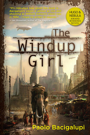 The cover of 'The Windup Girl' by Paolo Bacigalupi.