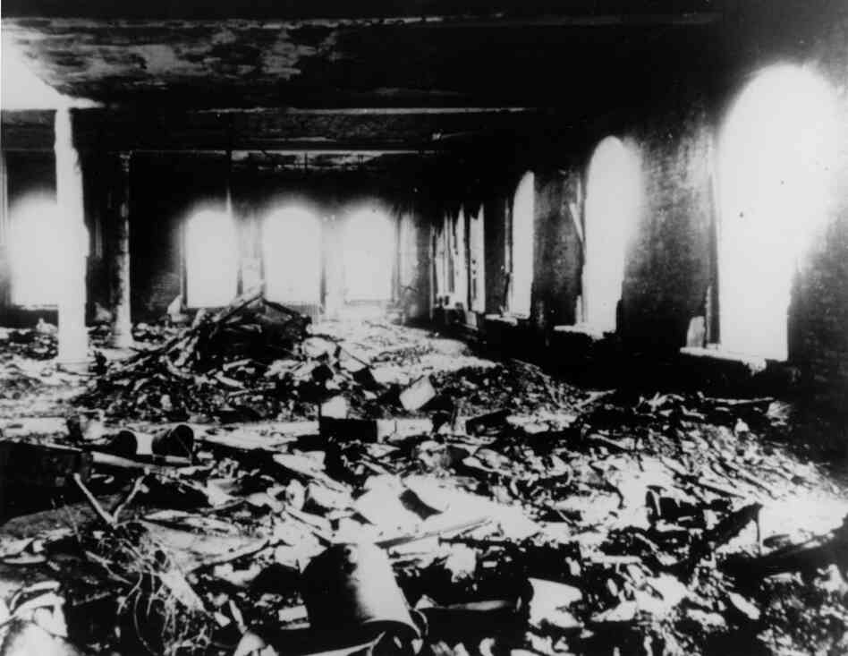 No Escape: The workroom door was locked to prevent theft; the building's single fire escape  collapsed; and after several trips to rescue workers, the elevator broke  down.