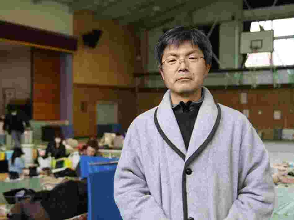 Yamano Satoshi is now a disaster coordinator, instead of assistant principal, at  the Aizu Kogyo Koko high school in Aizuwakamatsu, which has become a shelter.
