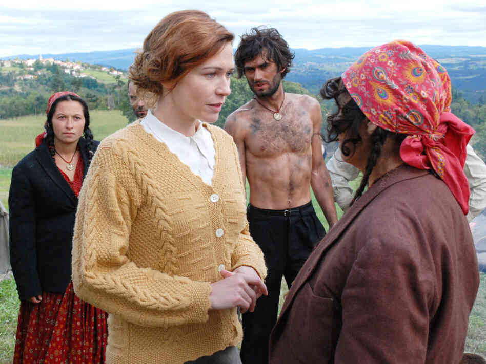 Marie-Josee Croze (center-left) plays Miss Lundi, a French schoolteacher with ties to the Resistance.